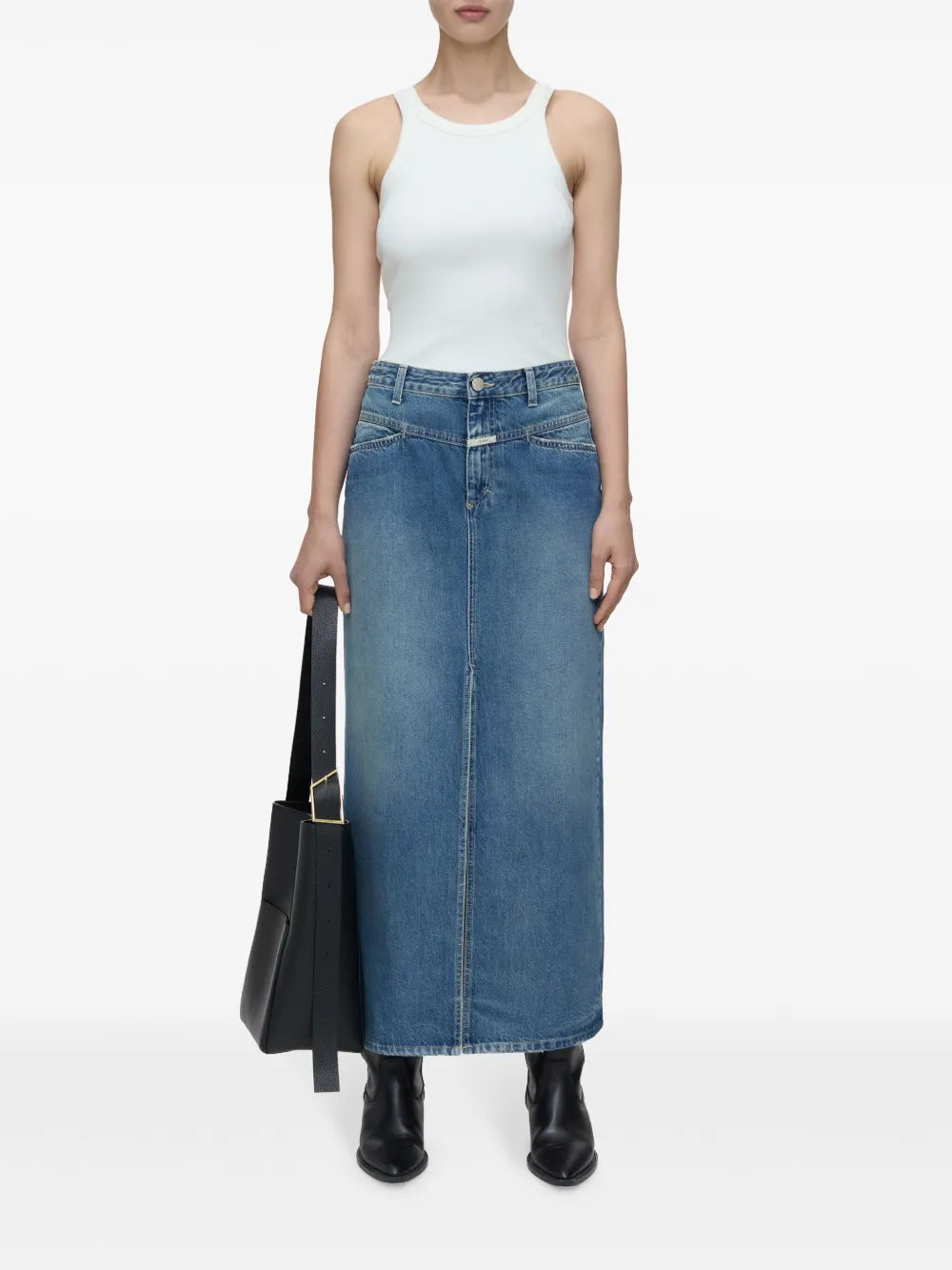 Denim Midi Skirt