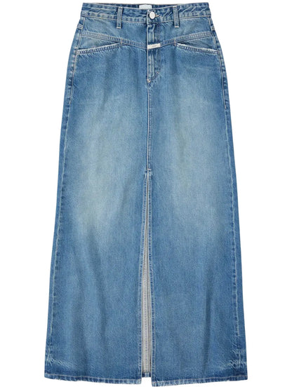 Denim Midi Skirt
