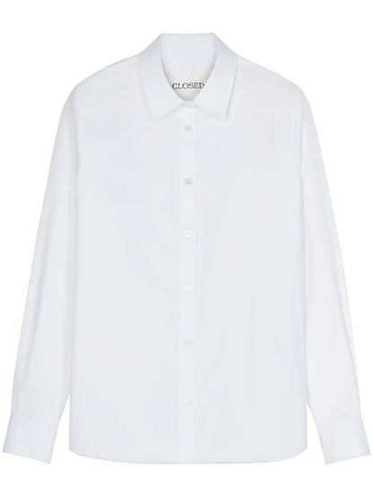 Classic-Collar Button-Up Shirt