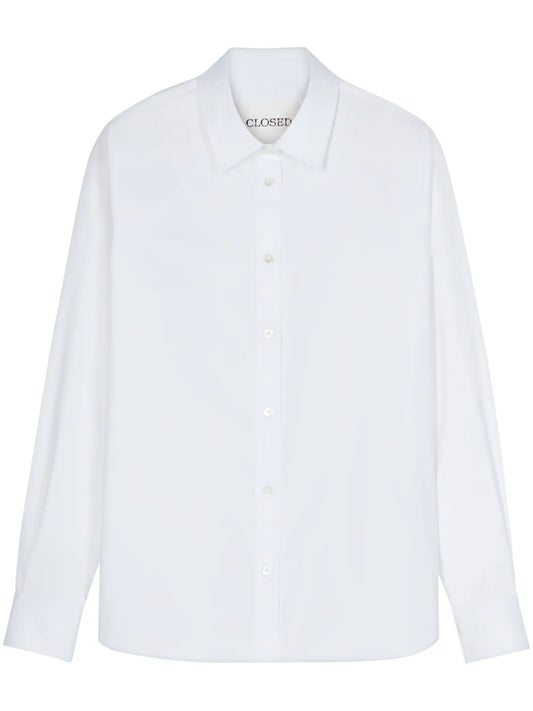 Classic-Collar Button-Up Shirt