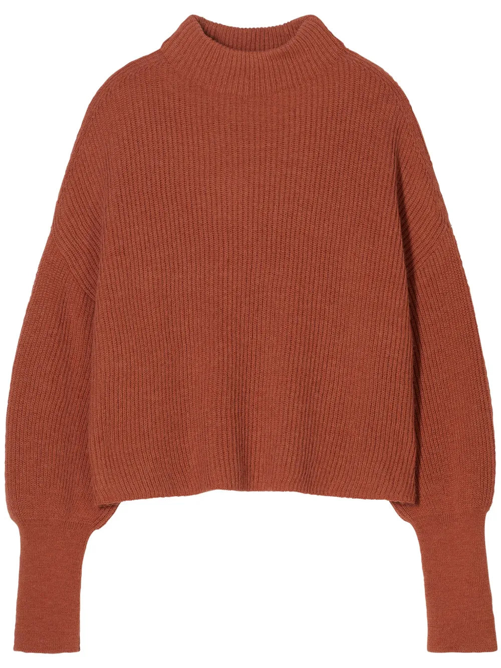 Funnel-Neck Knitted Jumper