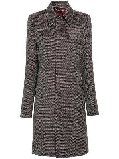 Jacquard Single-Breasted Coat