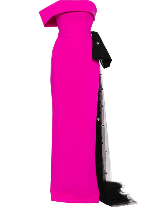 Bow Off-Shoulder Gown