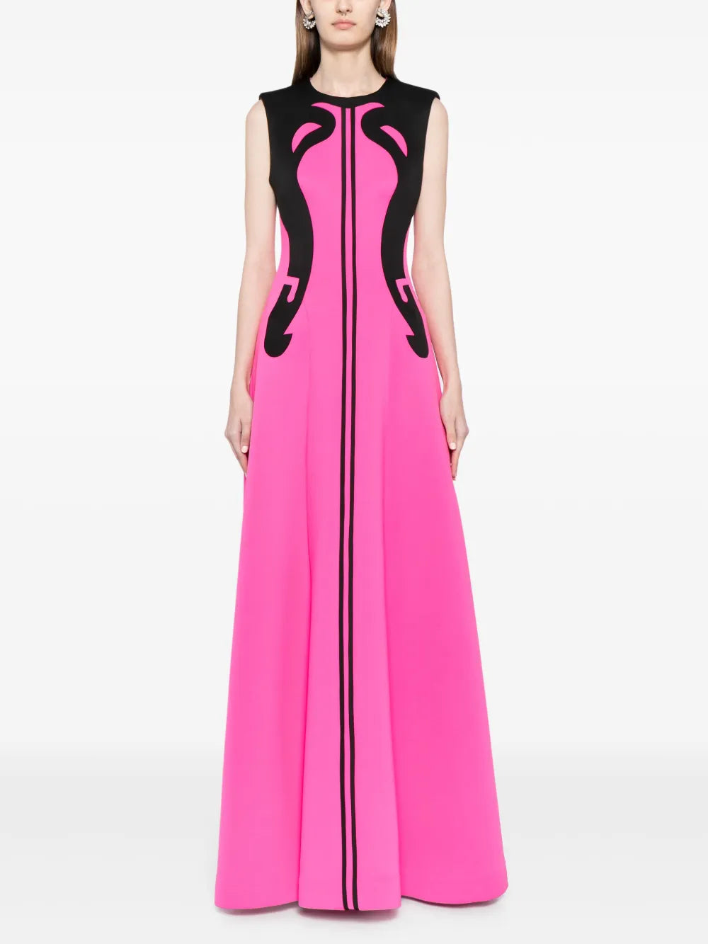Panelled Neoprene Gown