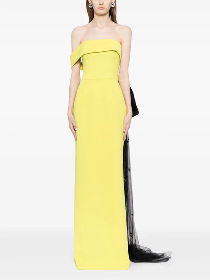 Bow Off-Shoulder Gown