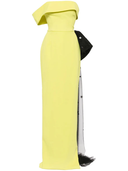 Bow Off-Shoulder Gown