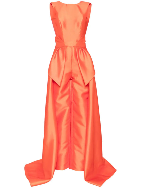 Mikado Detachable Overskirt Jumpsuit