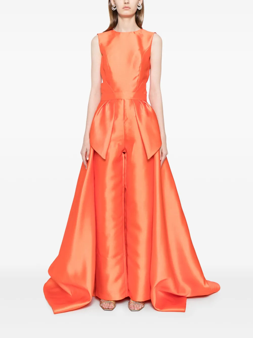 Mikado Detachable Overskirt Jumpsuit