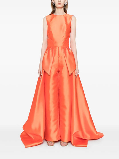 Mikado Detachable Overskirt Jumpsuit