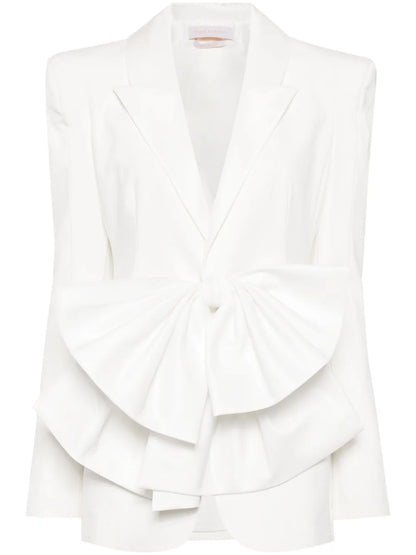 Oversized Bow Notched Lapels Blazer