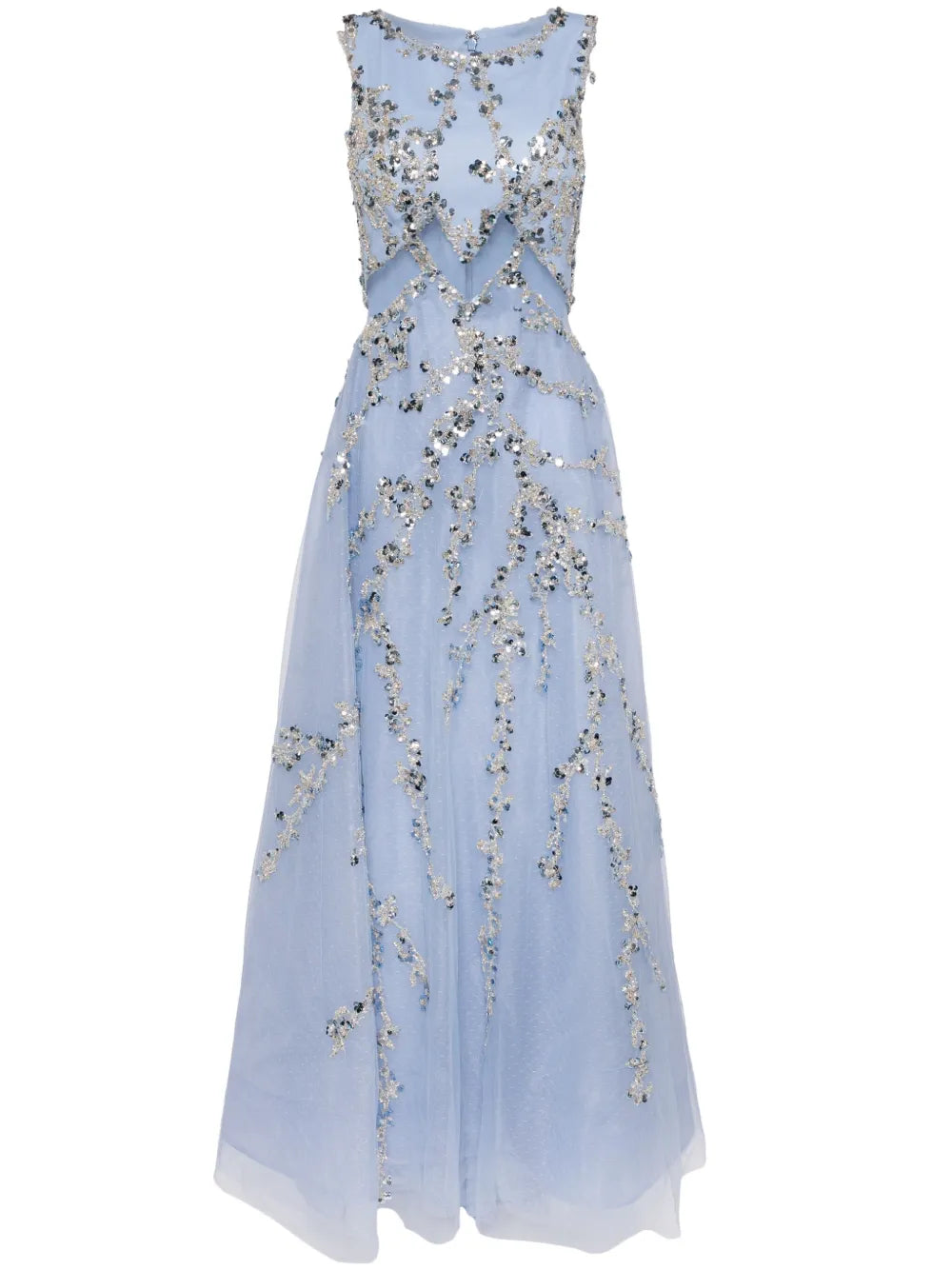 Sequin-Embellished Tulle Gown