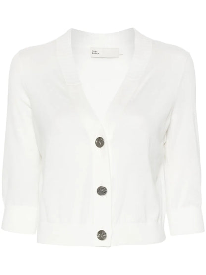 Logo-Engraved Cotton Cardigan
