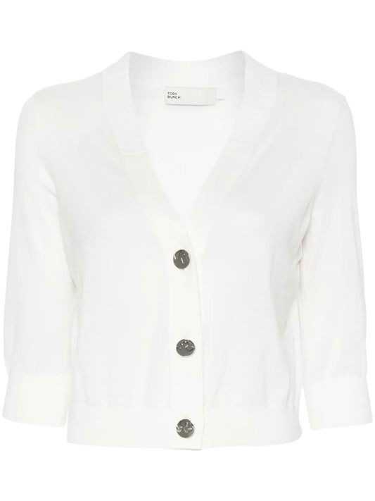 Logo-Engraved Cotton Cardigan