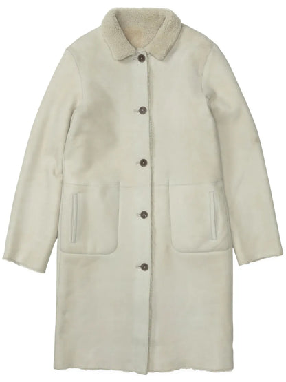 Reversible Single-Breasted Shearling Coat