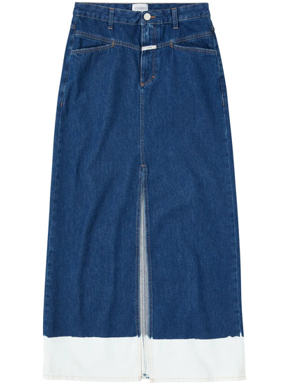 Z-Pocket Denim Skirt