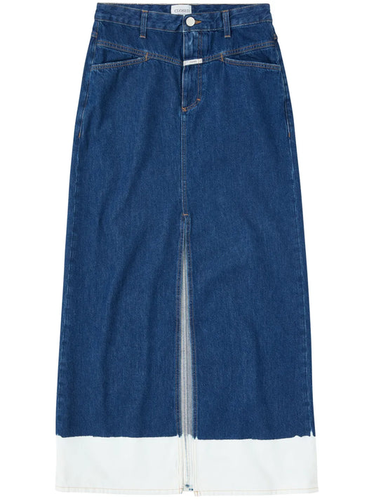 Z-Pocket Denim Skirt