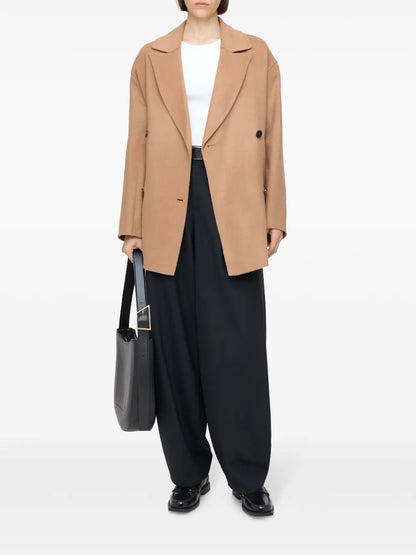 Double-Breasted Notch-Lapel Coat
