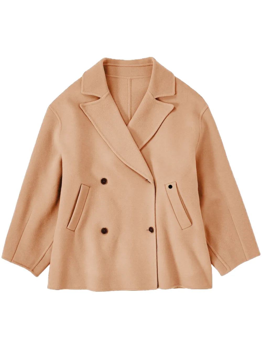 Double-Breasted Notch-Lapel Coat