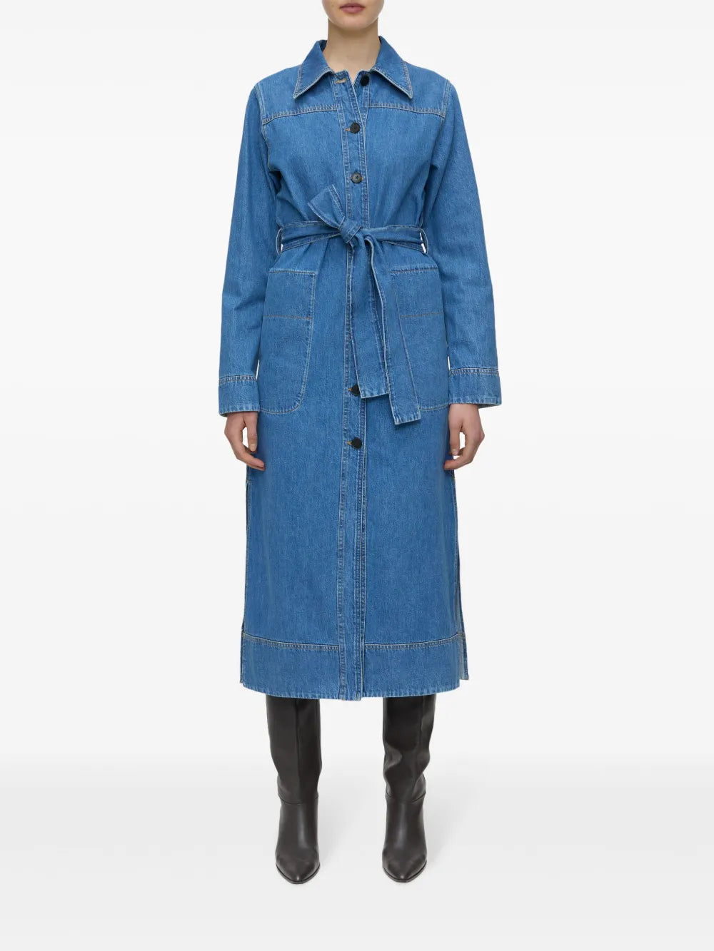 Denim Shirt Midi Dress
