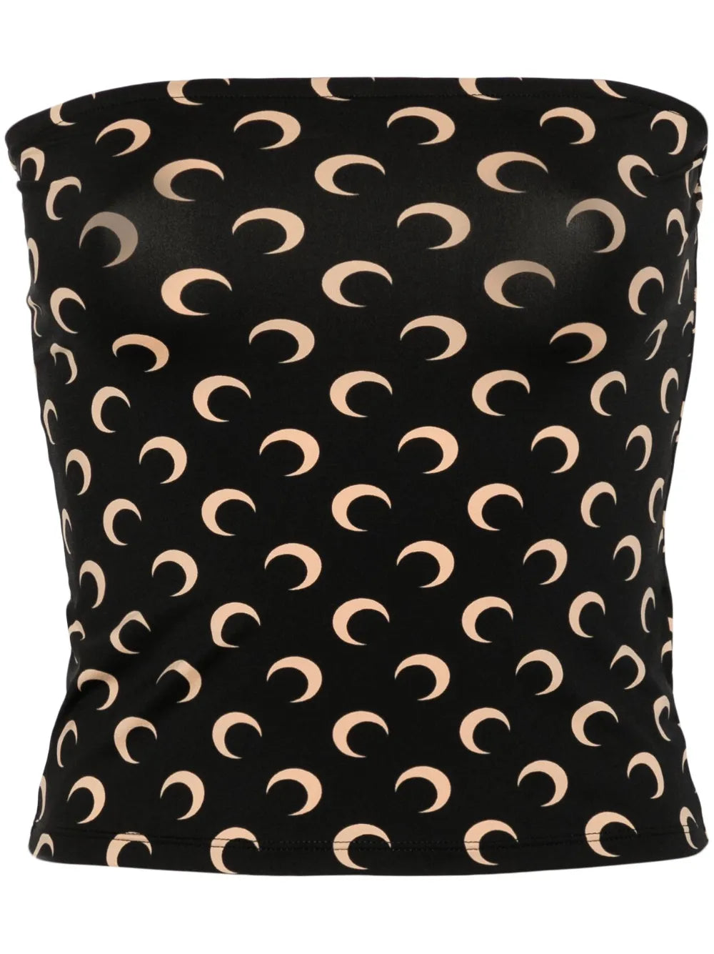 Crescent Moon-Print Tube Top