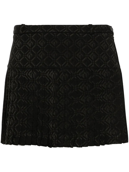 Moon Diamond-Jacquard Mini Skirt