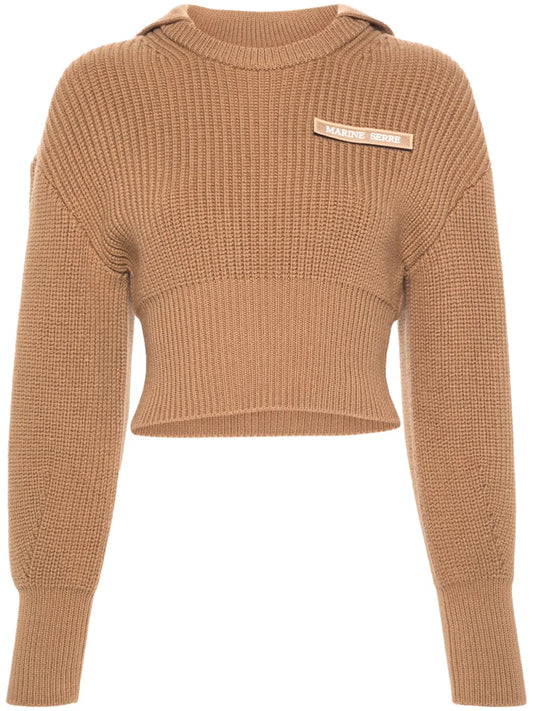 Half Cardigan Knit Sailor Sweater
