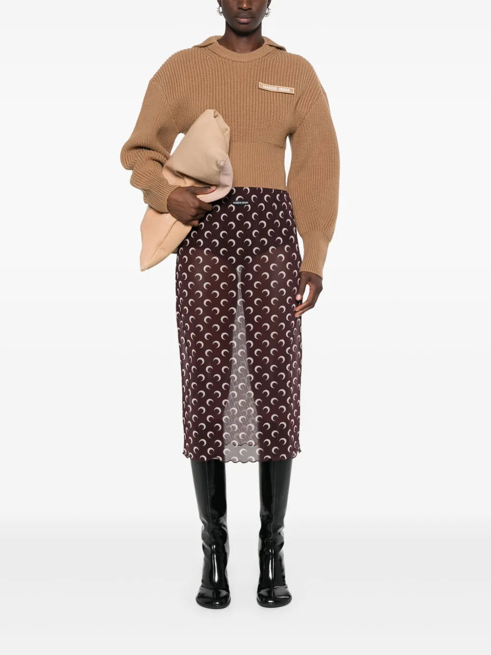 Crescent Moon Midi Skirt