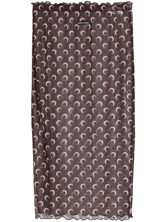 Crescent Moon Midi Skirt