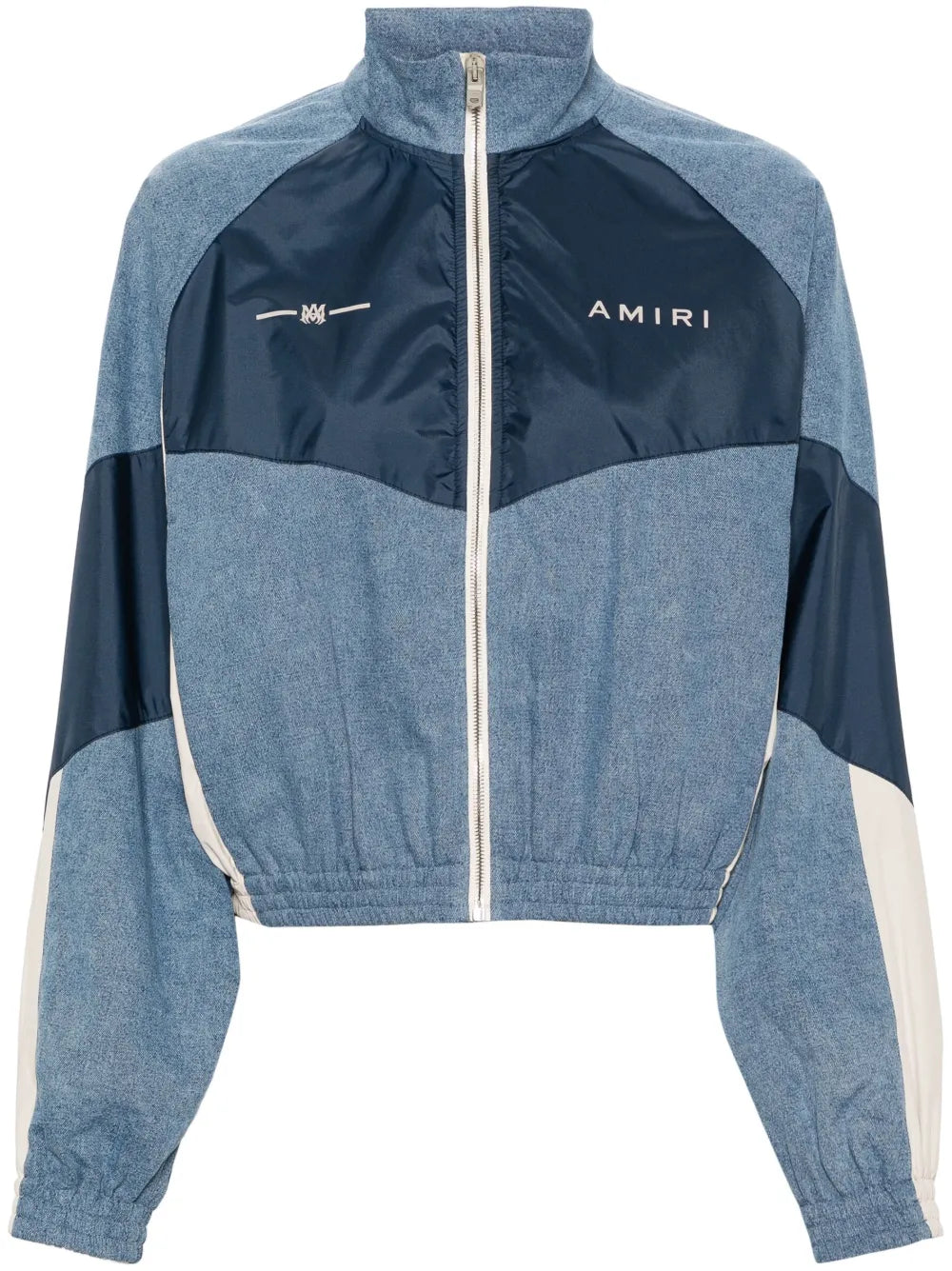 Cropped Chambray Track Jacket
