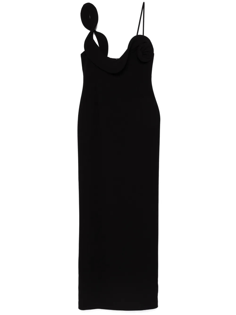 Floral-Appliqué Maxi Dress