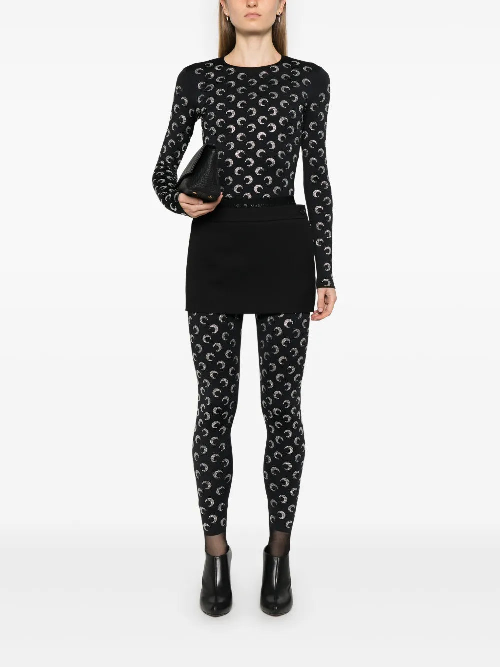Crescent Moon-Embellished Top