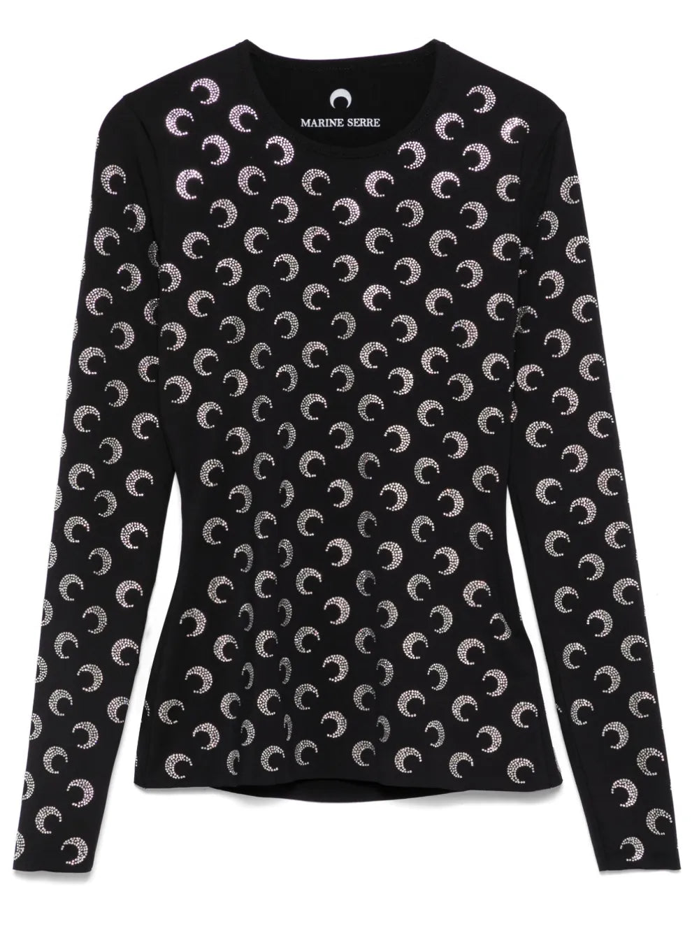 Crescent Moon-Embellished Top