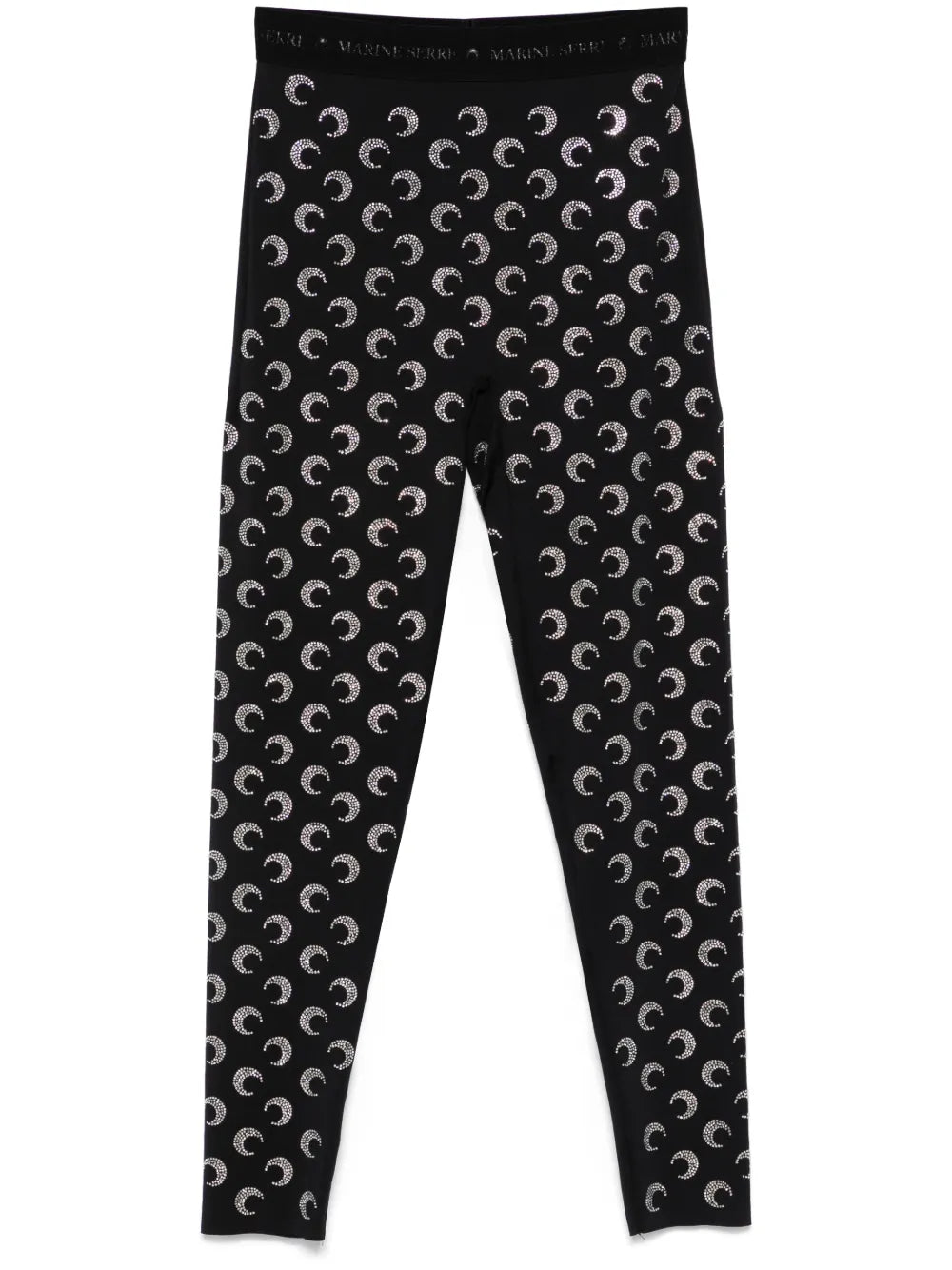 Crescent Moon-Embellished Leggings