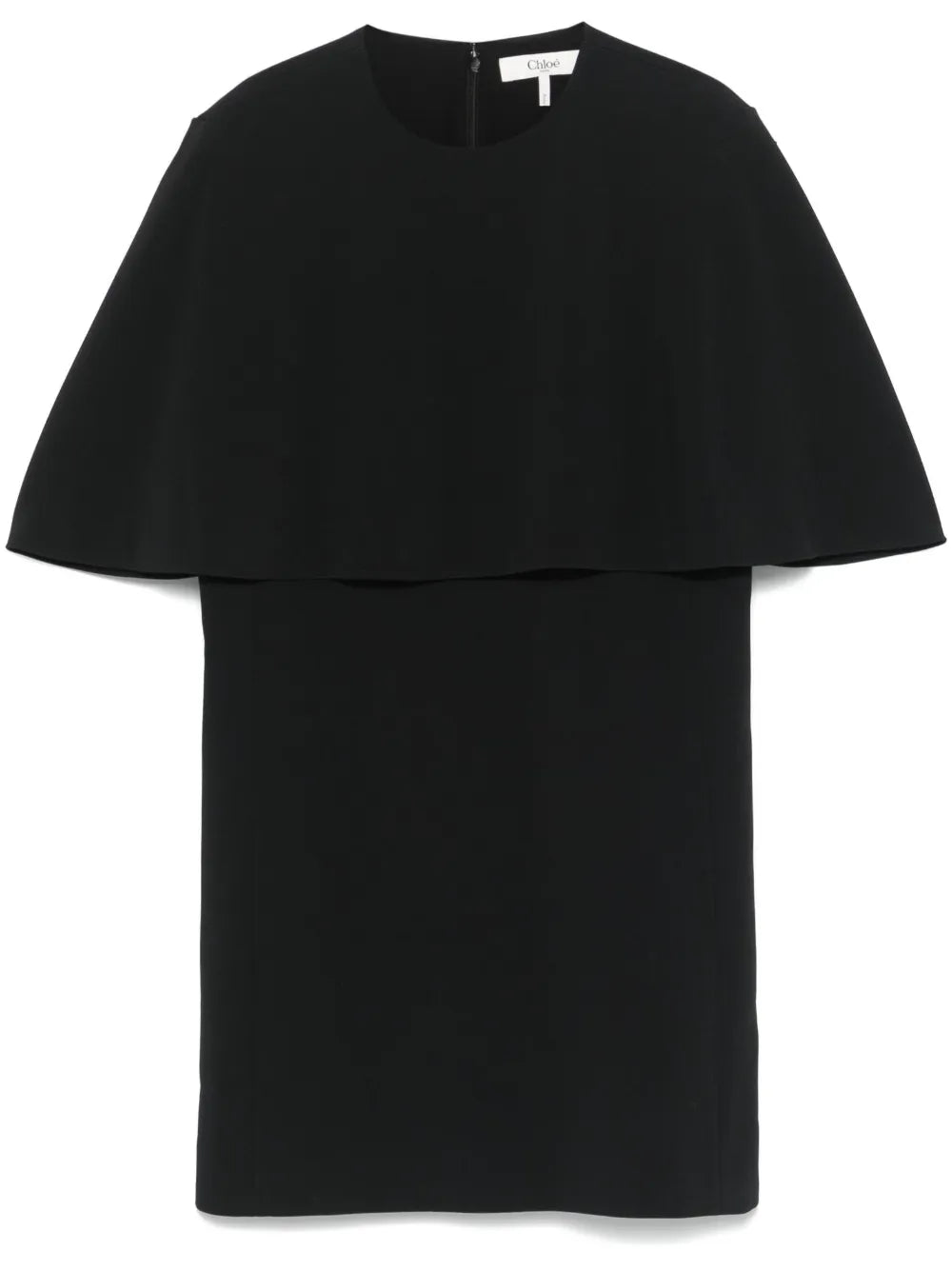 Crepe Cape Mini Dress
