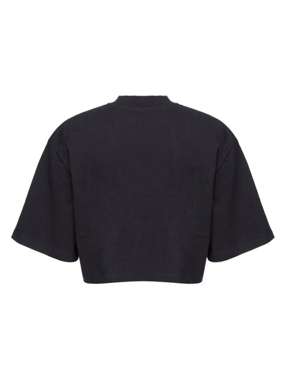 Logo-Embroidered Cotton Cropped T-Shirt