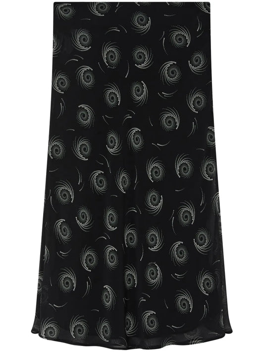 Pavese Georgette Printed Skirt