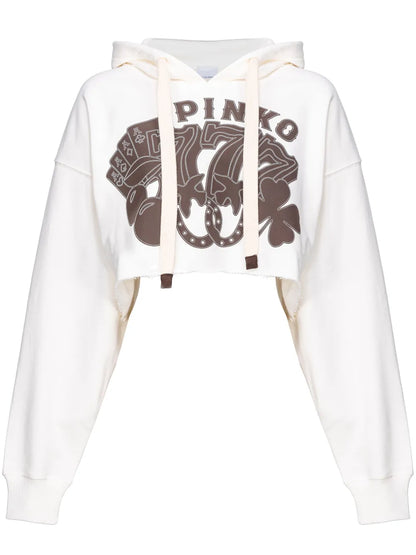 Y2K Cards Cotton Cropped Hoodie