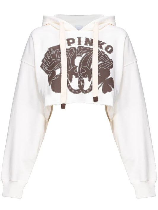 Y2K Cards Cotton Cropped Hoodie