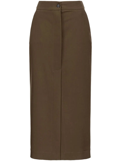 Lanterna Front-Slit Midi Skirt