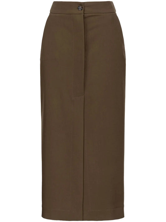 Lanterna Front-Slit Midi Skirt