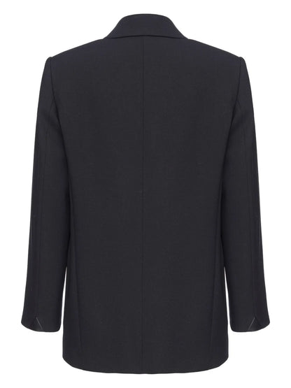 Double-Breasted Twill Blazer