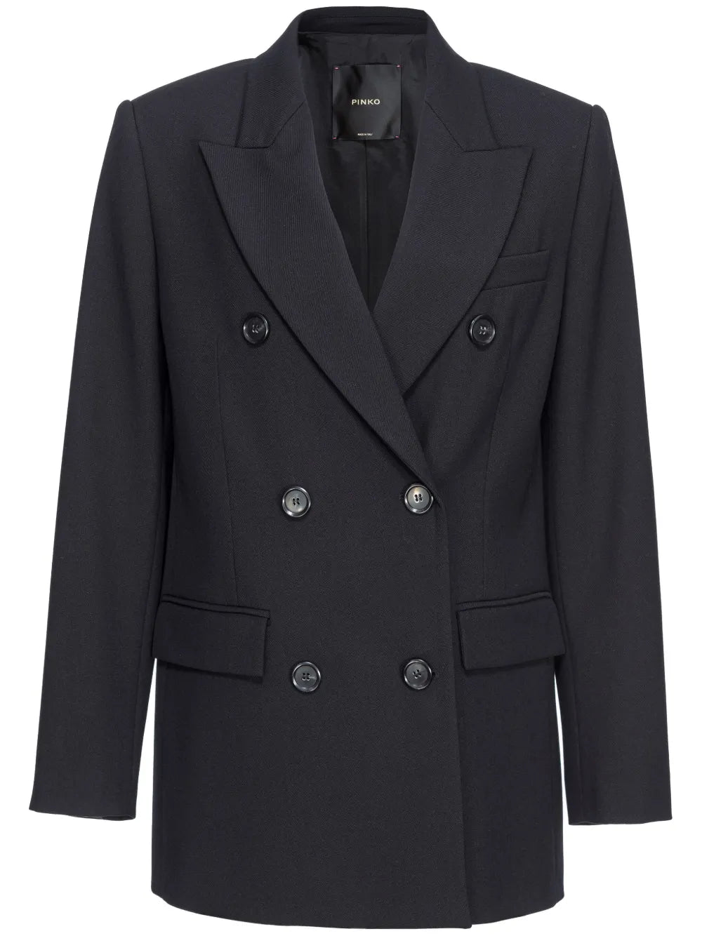 Double-Breasted Twill Blazer