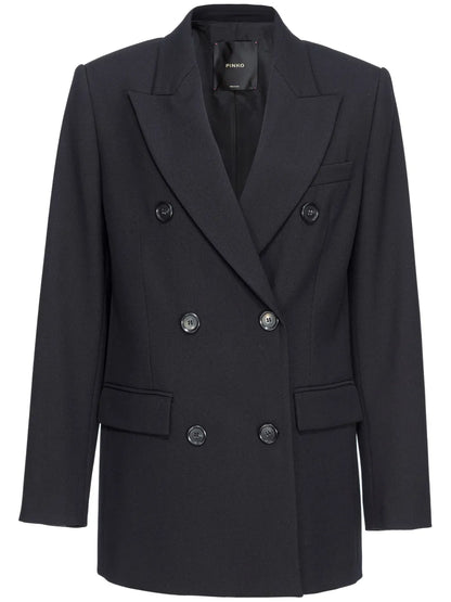 Double-Breasted Twill Blazer