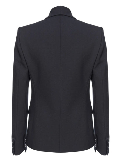 Shawl-Lapel Twill Blazer