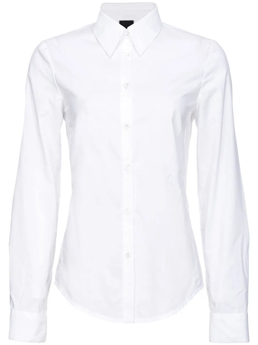 Poplin-Stretch Long-Sleeve Shirt