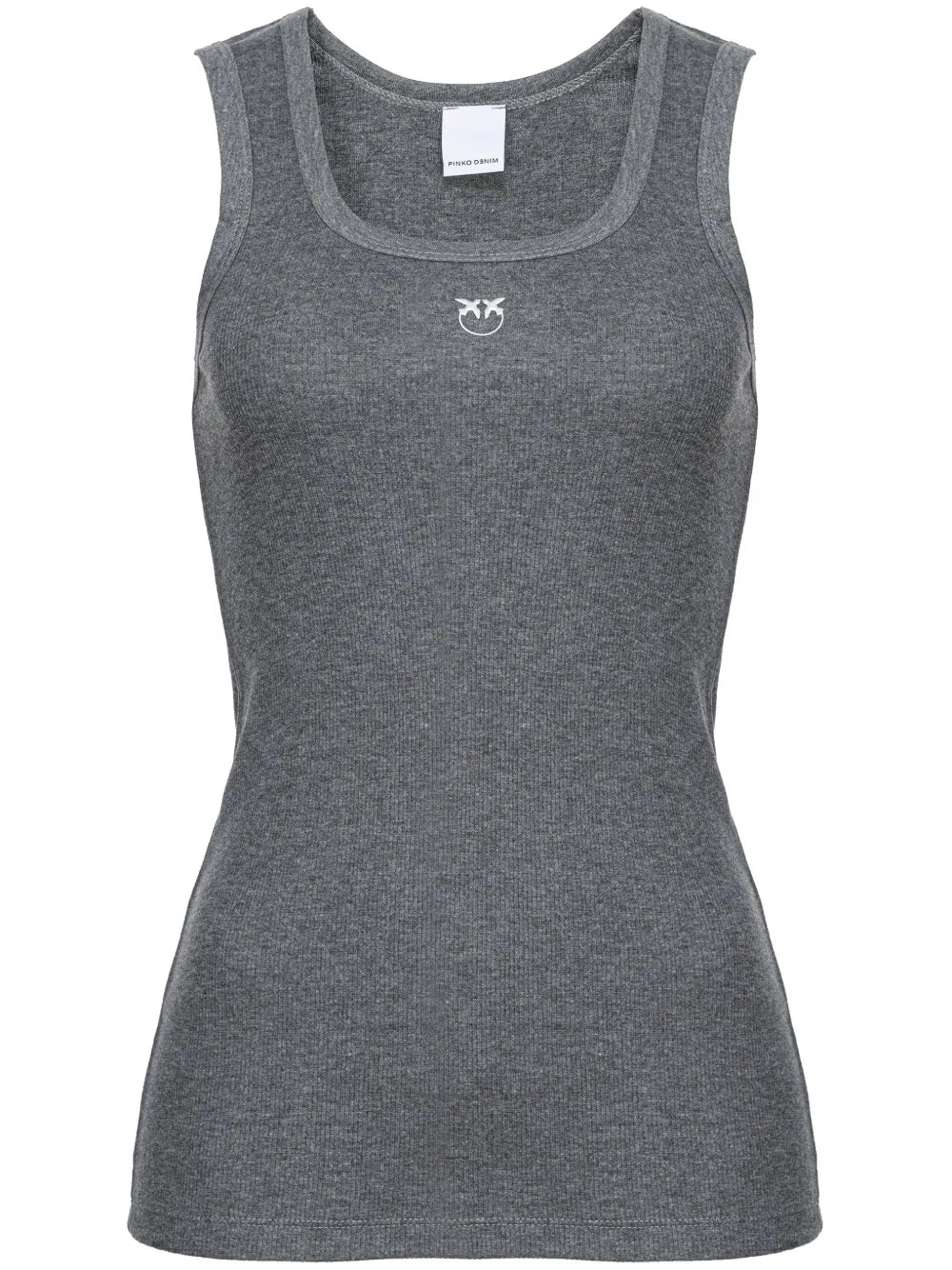Love Birds-Embroidered Ribbed Tank Top