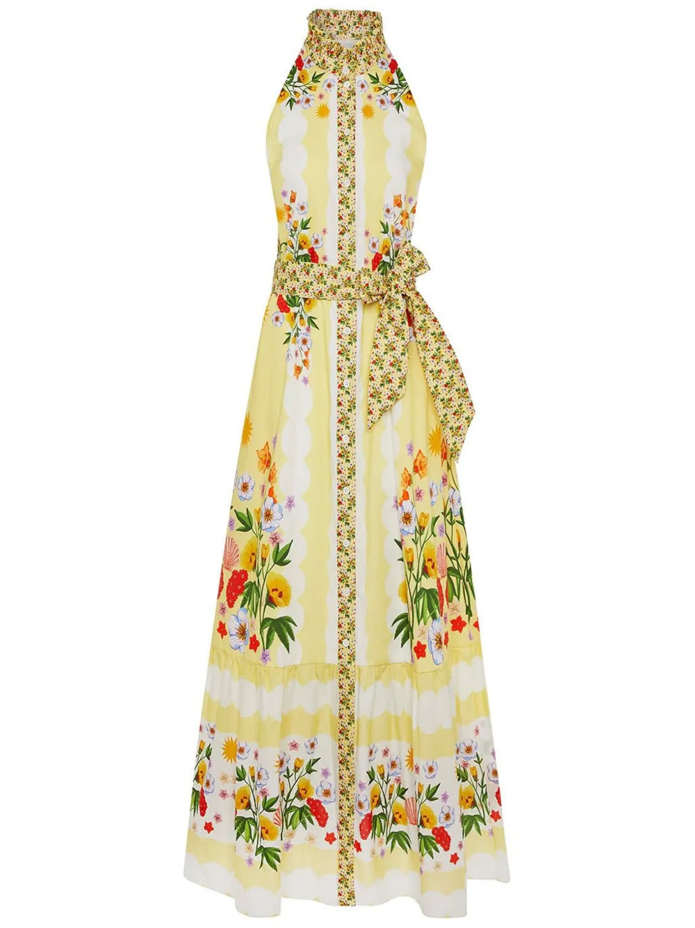 Biba Floral-Print Maxi Shirtdress