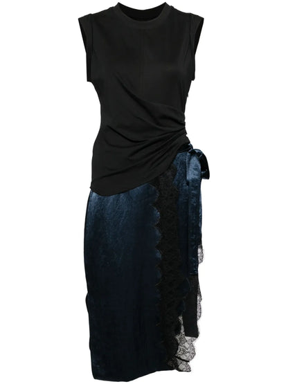 Lace-Trim Cotton Dress