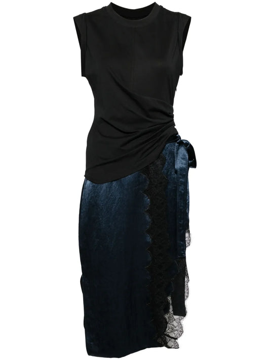 Lace-Trim Cotton Dress