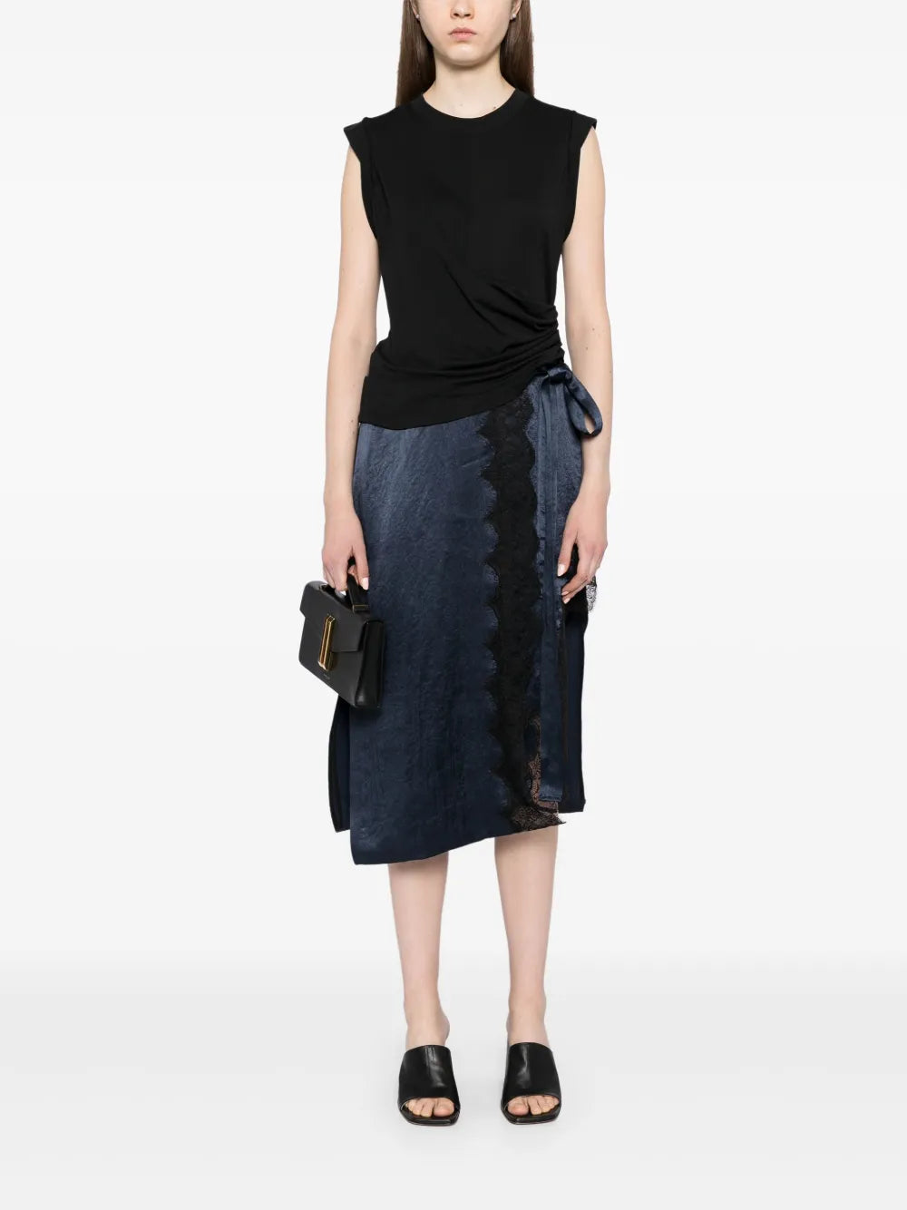 Lace-Trim Cotton Dress